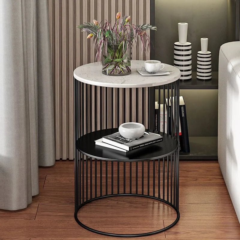 Light Luxury Side Table Small Coffee Table Flower Few Sofa Corner Cabinet Rack Living Room